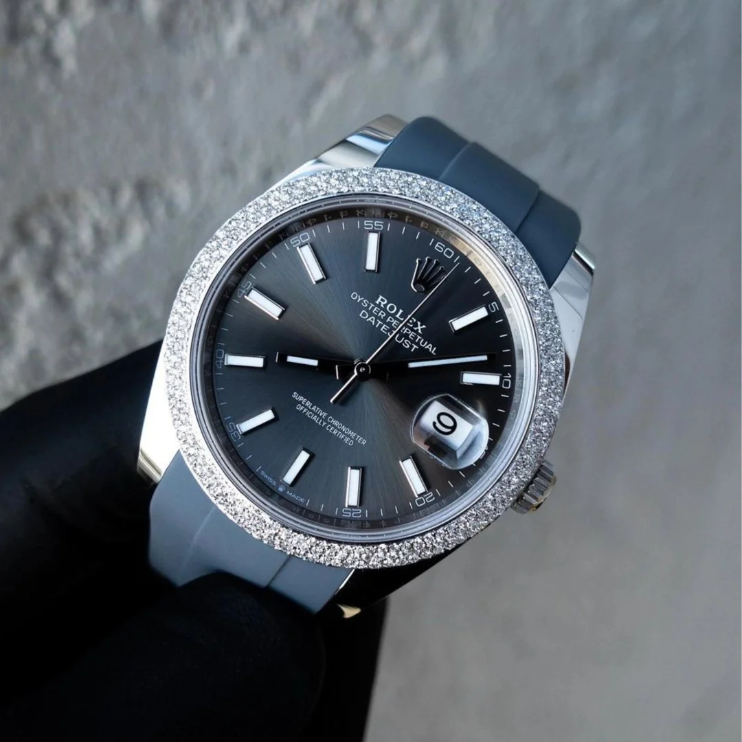 Rubber Strap - For Rolex Datejust 41mm - Grey - Image 2