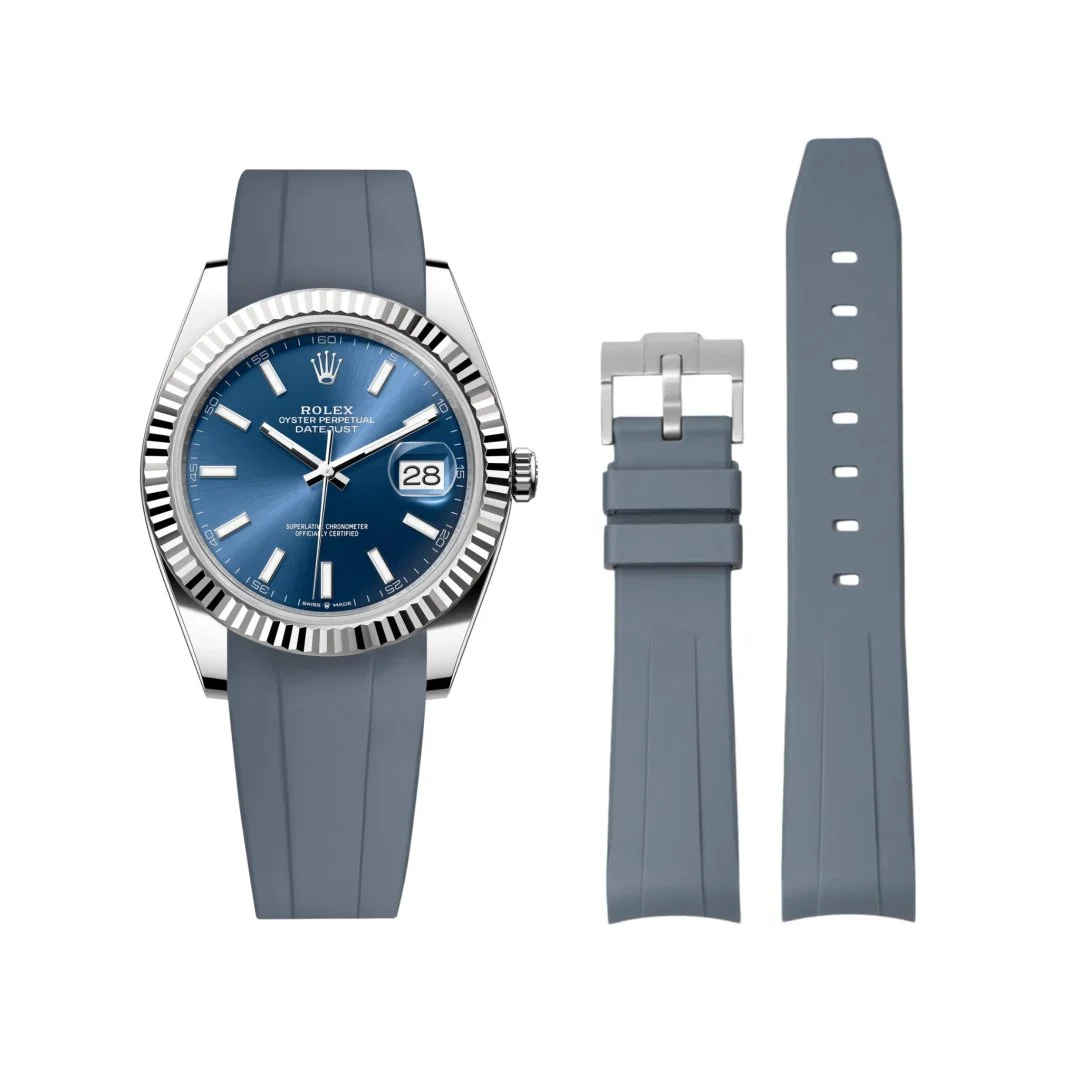 Rubber Strap - For Rolex Datejust 41mm - Grey