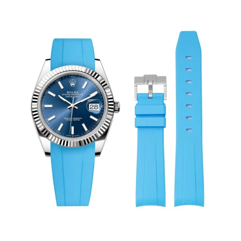 Rubber Strap - For Rolex Datejust 41mm - Light Blue
