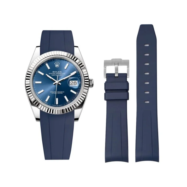 Rubber Strap - For Rolex Datejust 41mm - Navy Blue