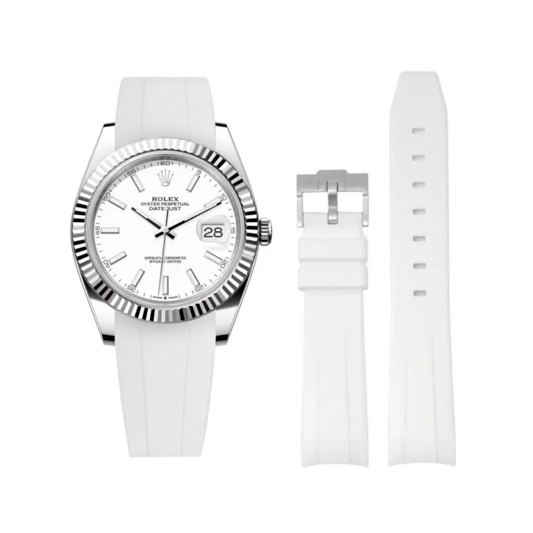 Rubber Strap - For Rolex Datejust 41mm - White