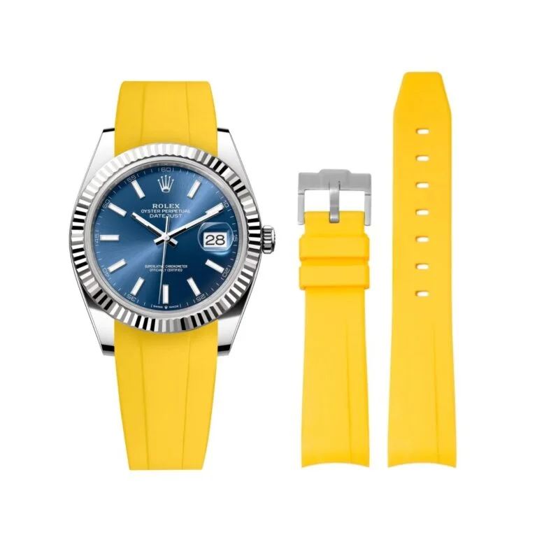 Rubber Strap - For Rolex Datejust 41mm - Yellow