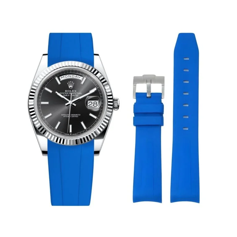 Rubber Strap - For Rolex Day-Date 40 - Blue