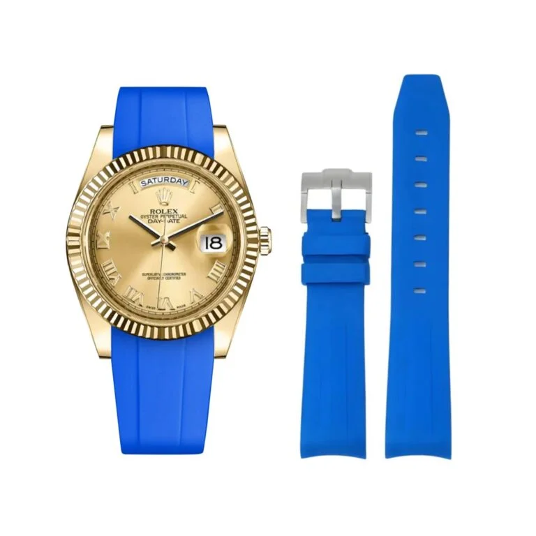 Rubber Strap - For Rolex Day-Date II 41mm - Blue