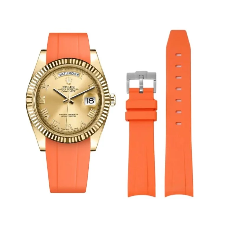 Rubber Strap - For Rolex Day-Date II 41mm - Orange