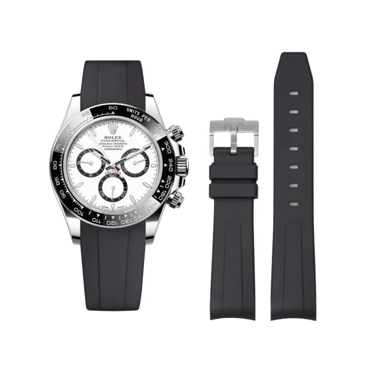 Rubber Strap - For Rolex Daytona - Black