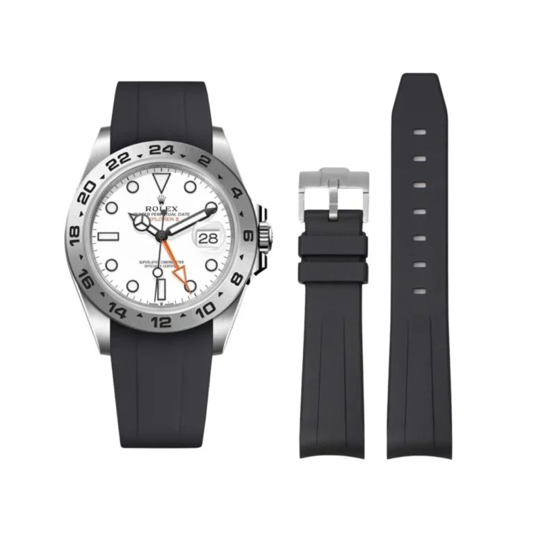 Rubber Strap - For Rolex Explorer II - Black
