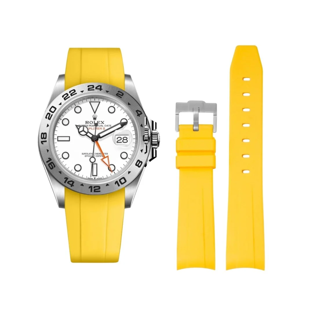 Rubber Strap - For Rolex Explorer II - Yellow