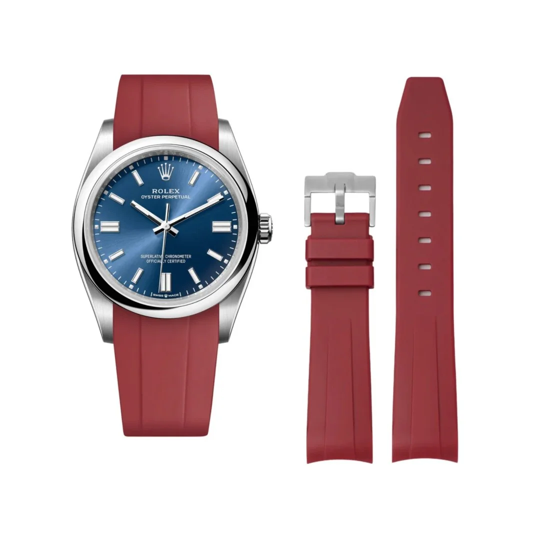 Rubber Strap - For Rolex Oyster Perpetual 36mm - Bordeaux