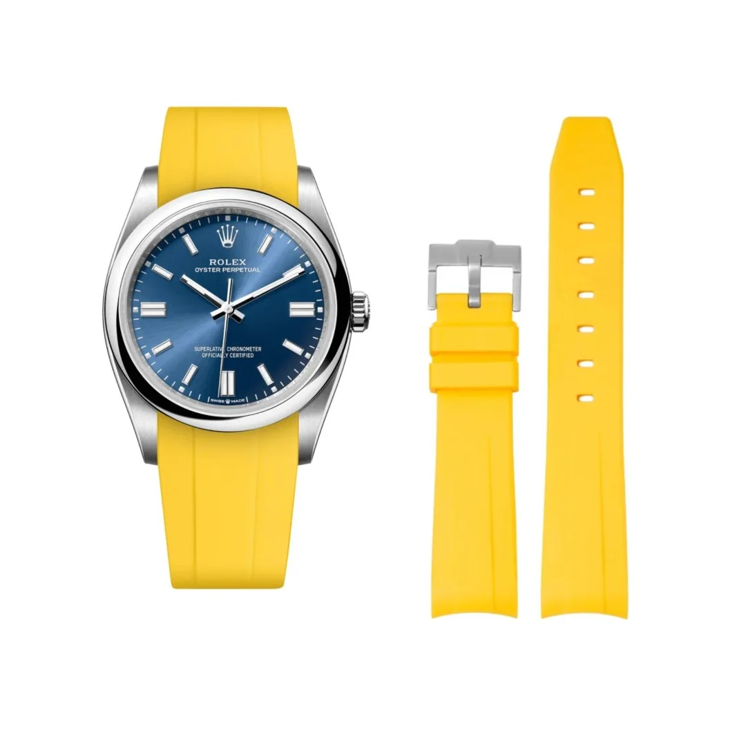 Rubber Strap - For Rolex Oyster Perpetual 36mm - Yellow
