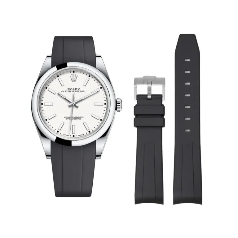 Rubber Strap - For Rolex Oyster Perpetual 39mm - Black