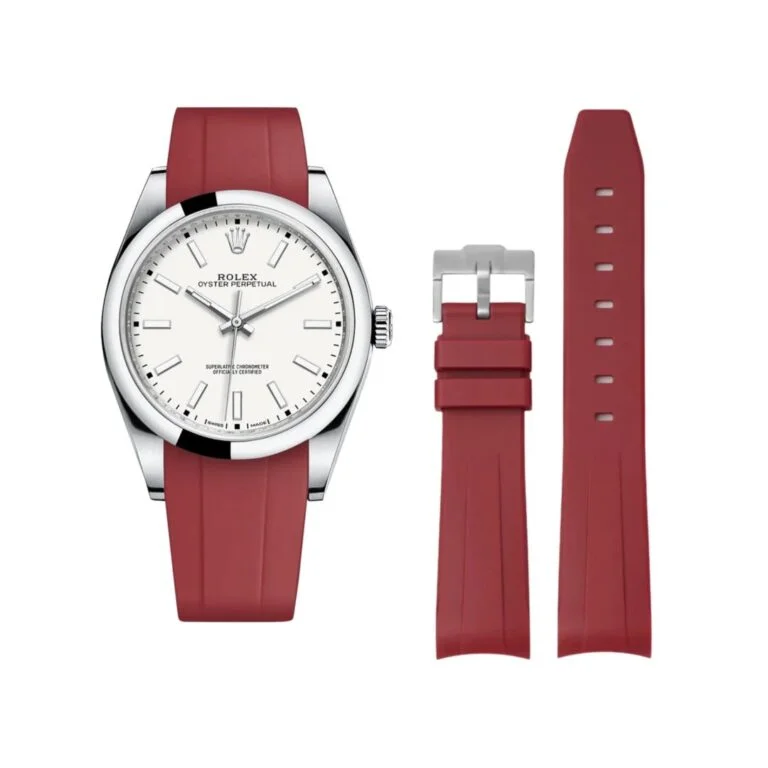 Rubber Strap - For Rolex Oyster Perpetual 39mm - Bordeaux