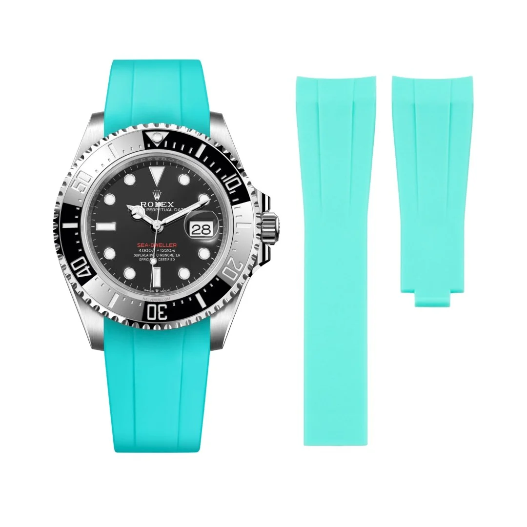 Rubber Strap - For Rolex Sea-Dweller - Turquoise