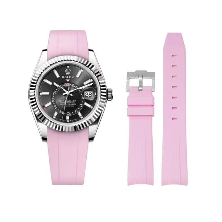 Rubber Strap - For Rolex Sky-Dweller - Pink