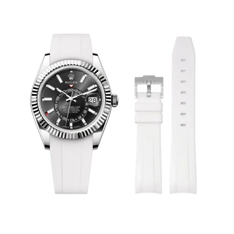 Rubber Strap - For Rolex Sky-Dweller - White