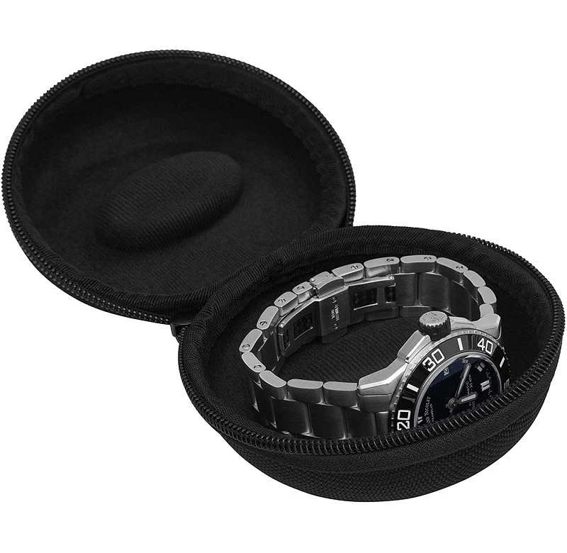 Premium black travel watch box